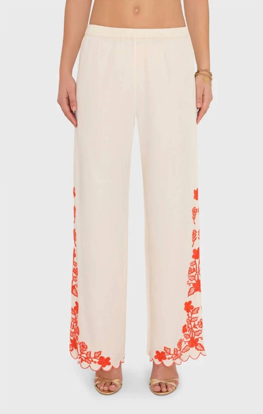 NEW AMANDA UPRICHARD coraline pants in natural combo